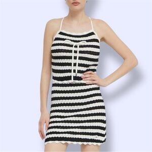 Tommy Hilfiger Black & White Crochet 2 Piece Set NWT